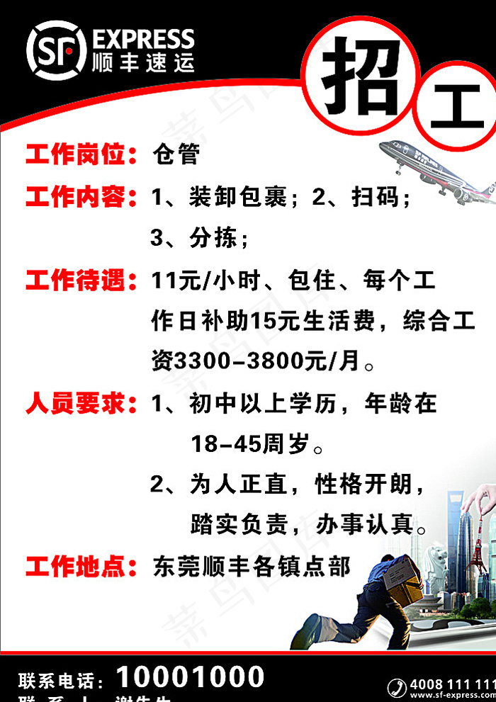 顺丰招聘图片cdr矢量模版下载