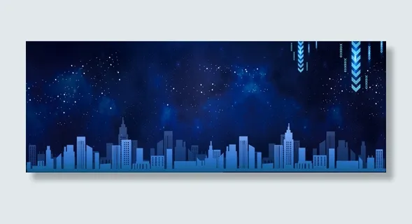 科技感城市粒子banner