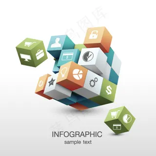 创意3D商务信息图矢量素材