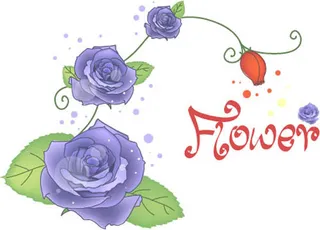 手绘素描花朵矢量图