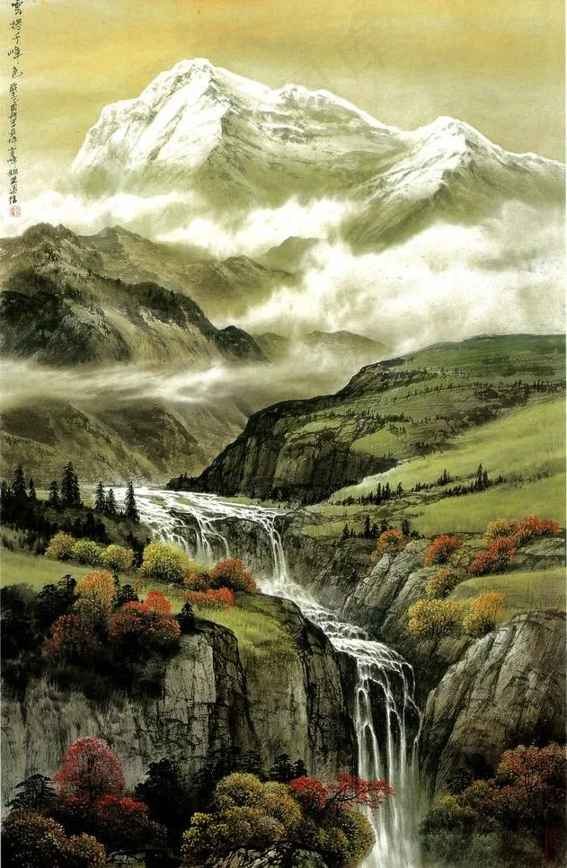 云卷千峰色图片