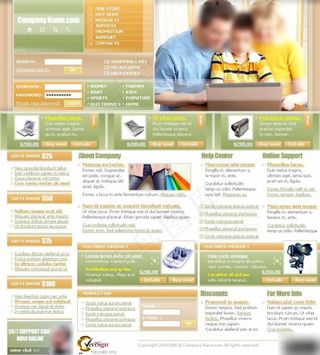 家庭产品推荐商务网页模板