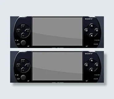 索尼psp游戏机psd分层素材