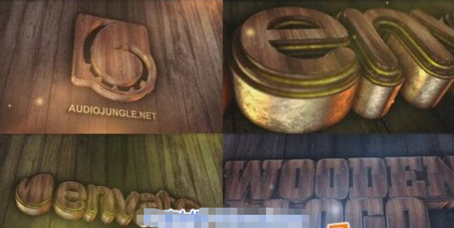 木质logo片头模板