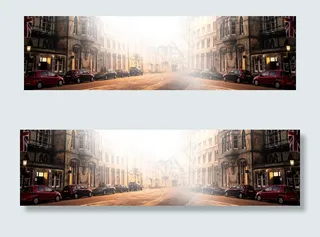 欧洲建筑淘宝海报背景素材