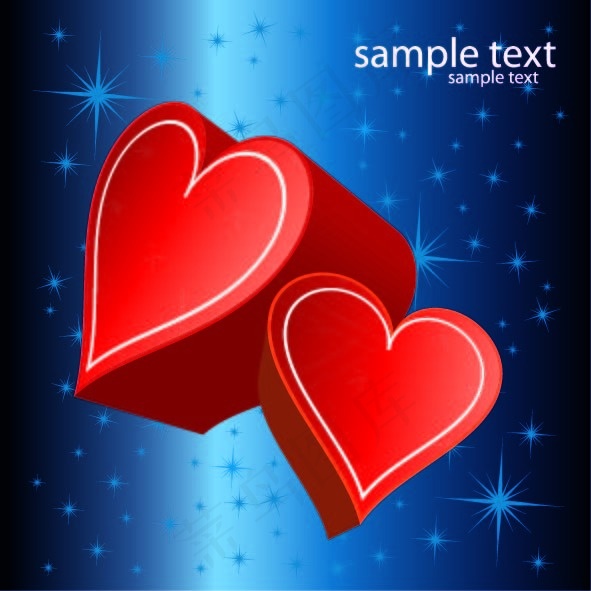 情人节立体爱心素材