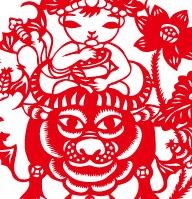 2009新春金牛剪纸矢量图08