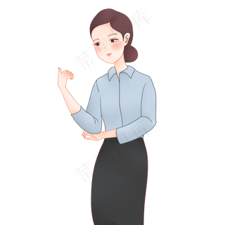 三月女神节职业女性上班族白领插,免抠元素