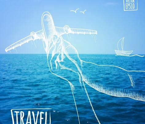 模糊的夏季旅游的创作背景03eps,ai矢量模版下载