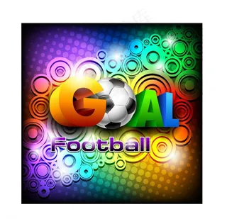 炫彩时尚足球海报矢量图图片