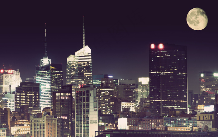 高楼夜景素材下载图片