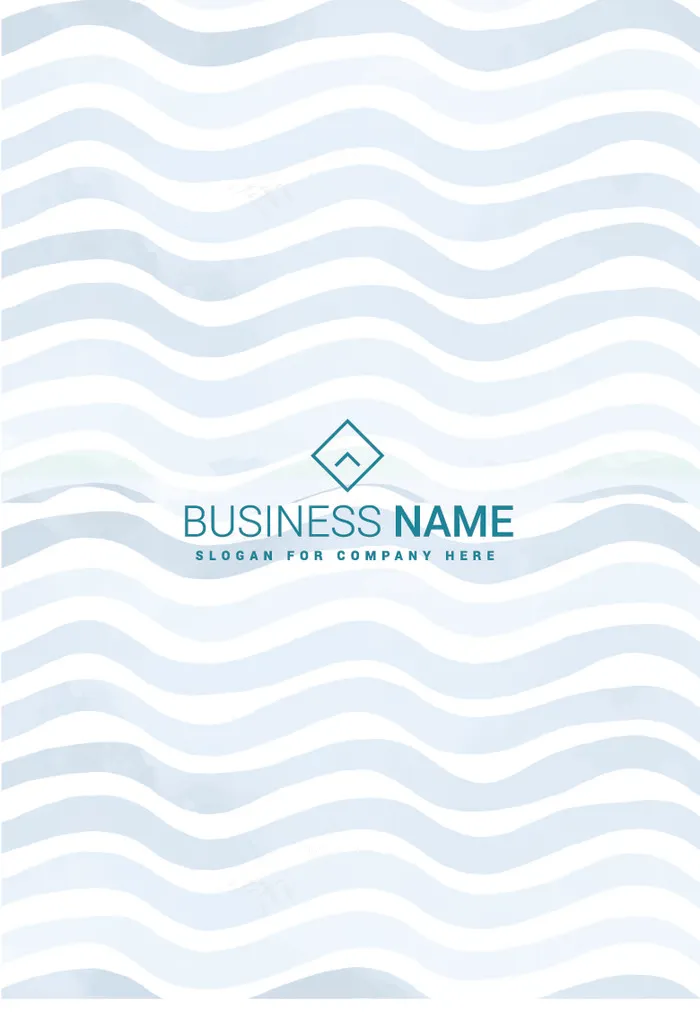 2017淡蓝色水纹清新工作证设计ai矢量模版下载