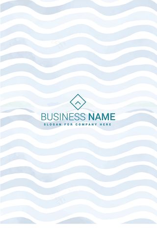 2017淡蓝色水纹清新工作证设计