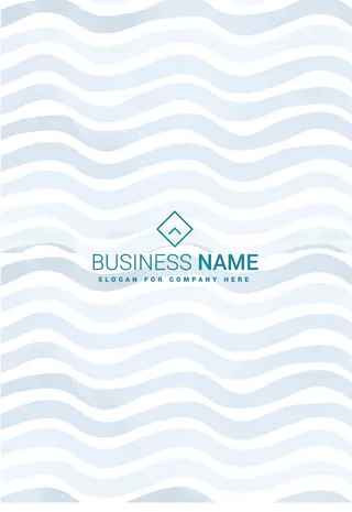 2017淡蓝色水纹清新工作证设计