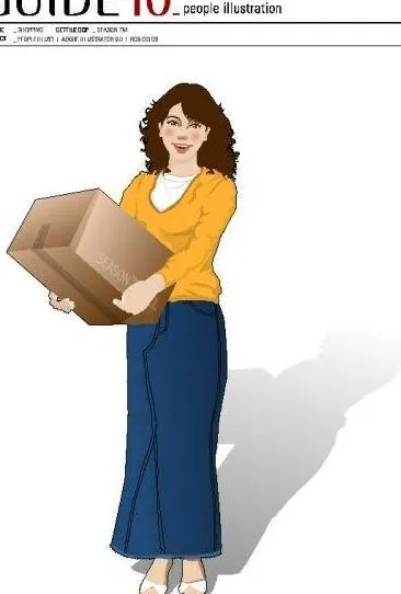 校园美女矢量图ai矢量模版下载