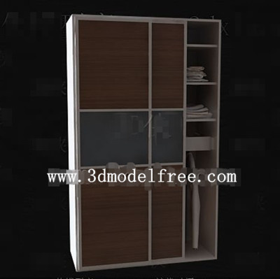 棕色的简单的两门衣柜