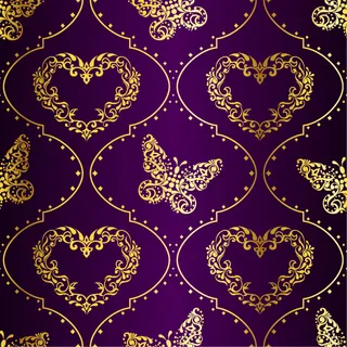 奢华金边花纹矢量图 AI