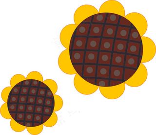 黄色矢量向日葵幼儿园道具