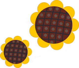 黄色矢量向日葵幼儿园道具