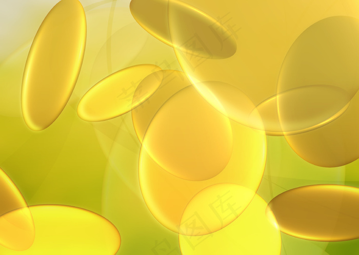 黄色梦幻圈圈背景