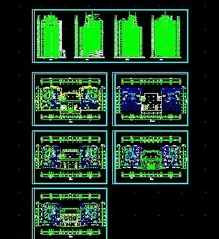 高层商住楼 CAD装修图