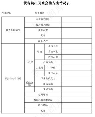 税费负担及社会性支出情况表