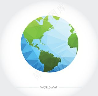 彩色几何形地球