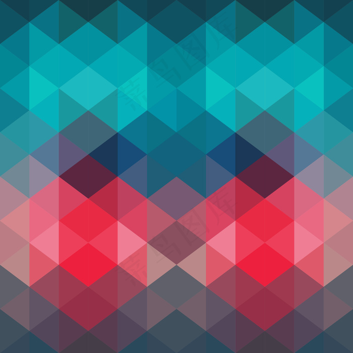 三角形的复古时尚彩色光谱垃圾背景广...