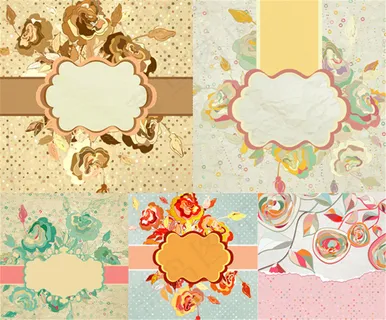 精美花卉背景矢量素材