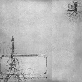 欧式复古巴黎铁塔背景模板