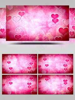 浪漫爱心桃心红色喜庆婚礼背景素材