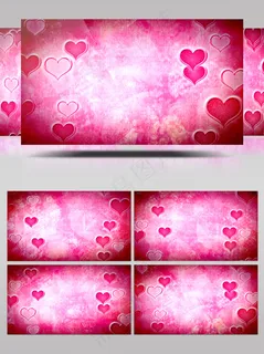 浪漫爱心桃心红色喜庆婚礼背景素材