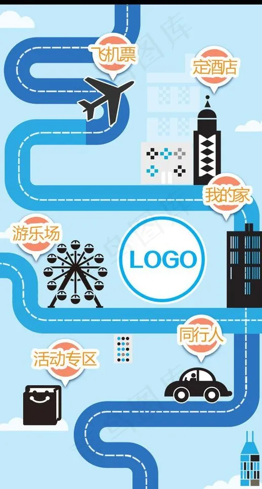 卡通 地形图 app图片psd模版下载