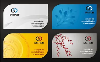 简洁风格的商务名片矢量图