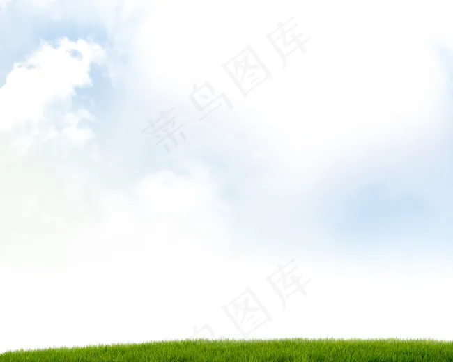 蓝色天空白云草地网页背景素材psd模版下载