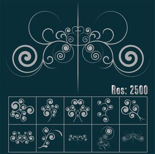 高清晰时尚旋转花纹装饰笔刷