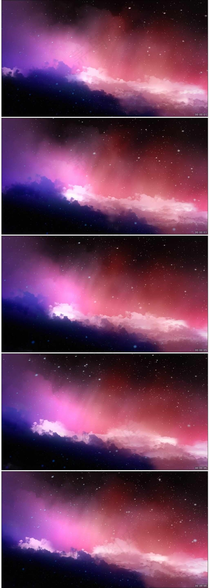 梦幻云彩光芒光影粒子高清视频