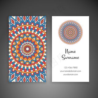 波希米亚风格的名片设计