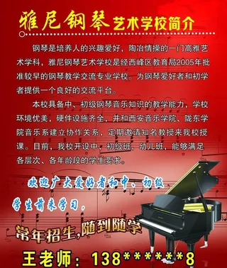 雅尼钢琴学校简介图片