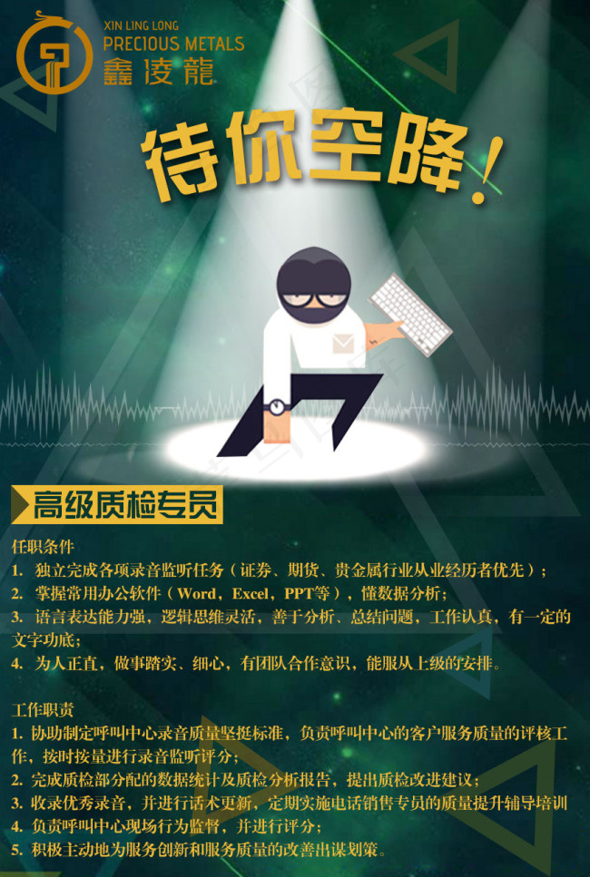 招聘海报psd模版下载