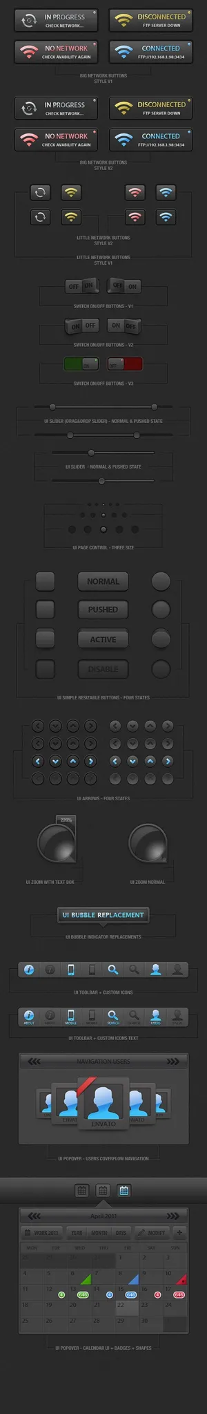免费UI界面设计PSD素材下载