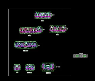 高层三室两厅两卫经典cad户型平面...