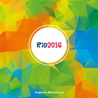 多彩几何多边形巴西奥运会矢量图背景