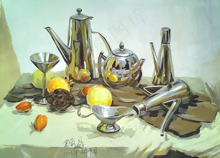 袁国晶水粉画图片