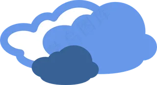 厚厚的云层天气符号剪贴画