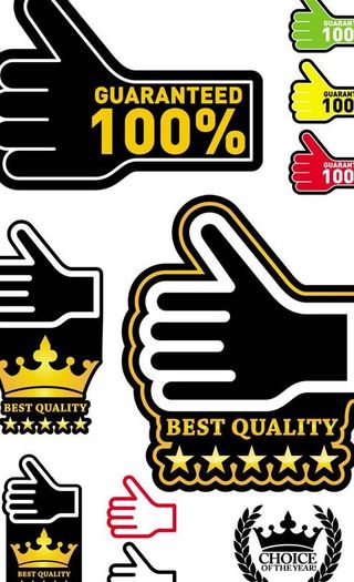 大拇指手势标签矢量图 AI