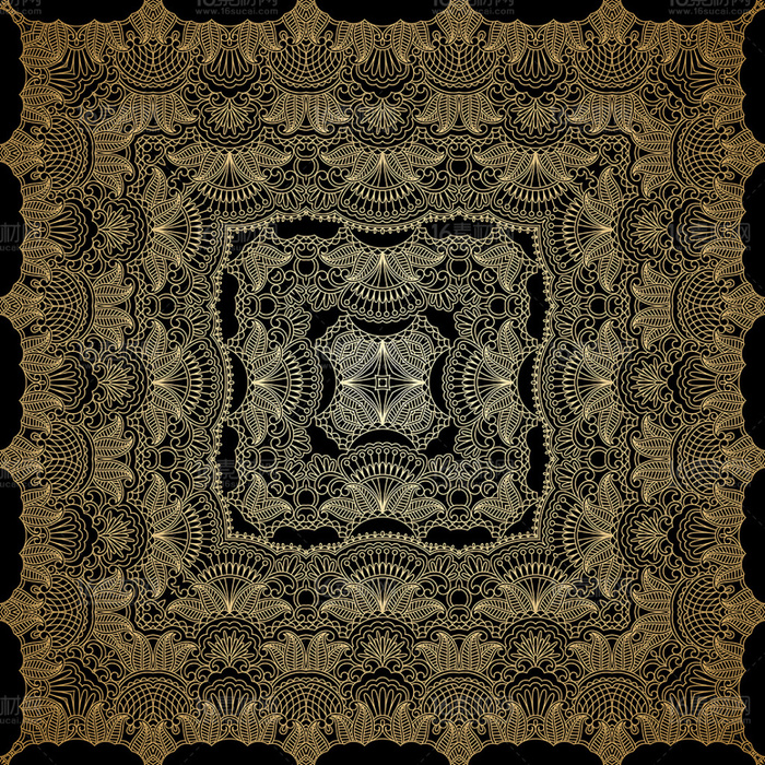 金色花纹底纹装饰矢量素材