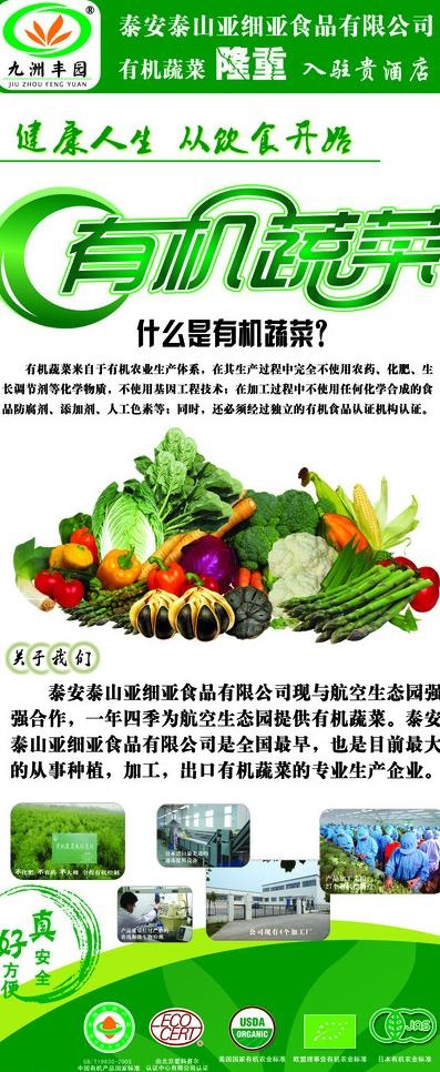 有机蔬菜展架图片(3150X7087(DPI:100))psd模版下载