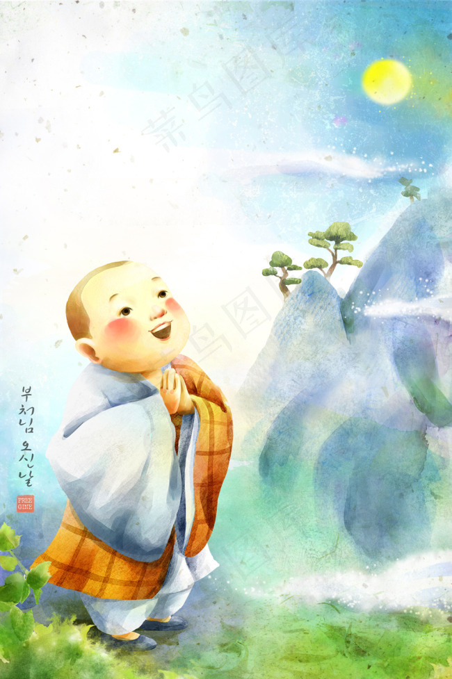 祈祷的小和尚
