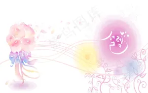水墨花束